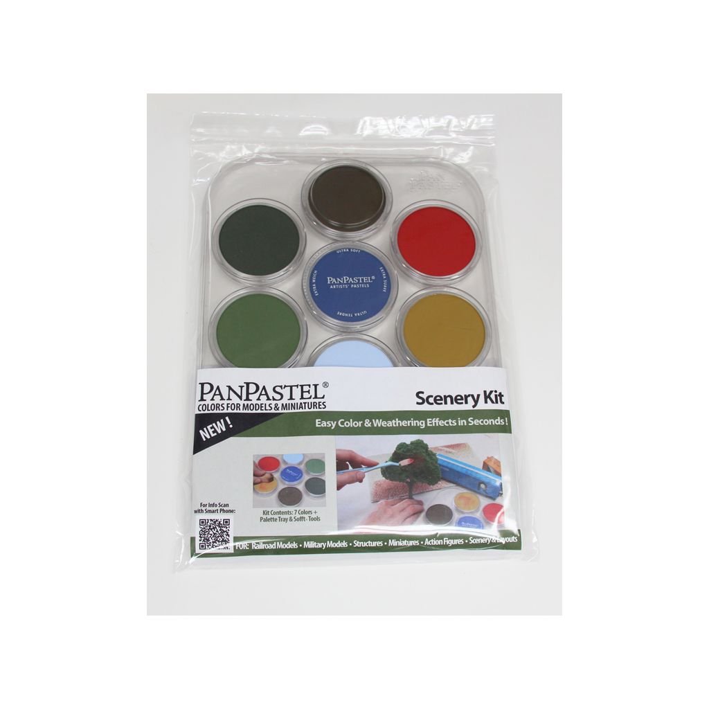 PanPastel Colors for Models & Miniatures, Scenery Kit - 7 Assorted Colours
