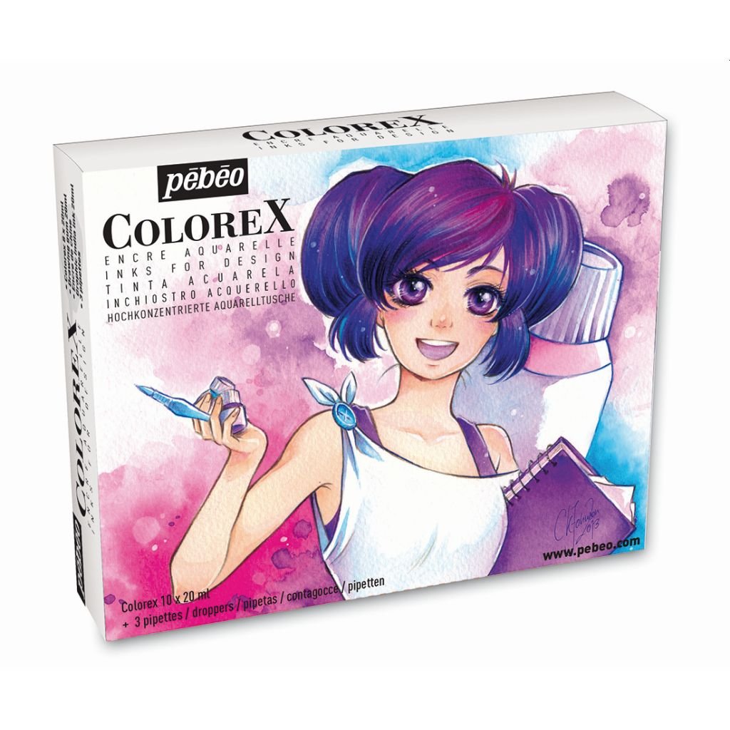 Pebeo Colorex Watercolour Inks - Colorex Manga Kit