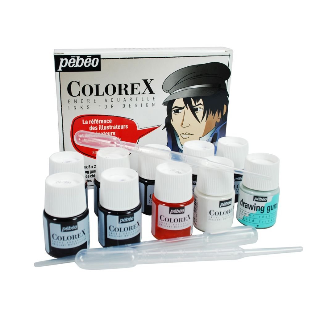 Pebeo Colorex Watercolour Inks - Colorex Illustrator Kit