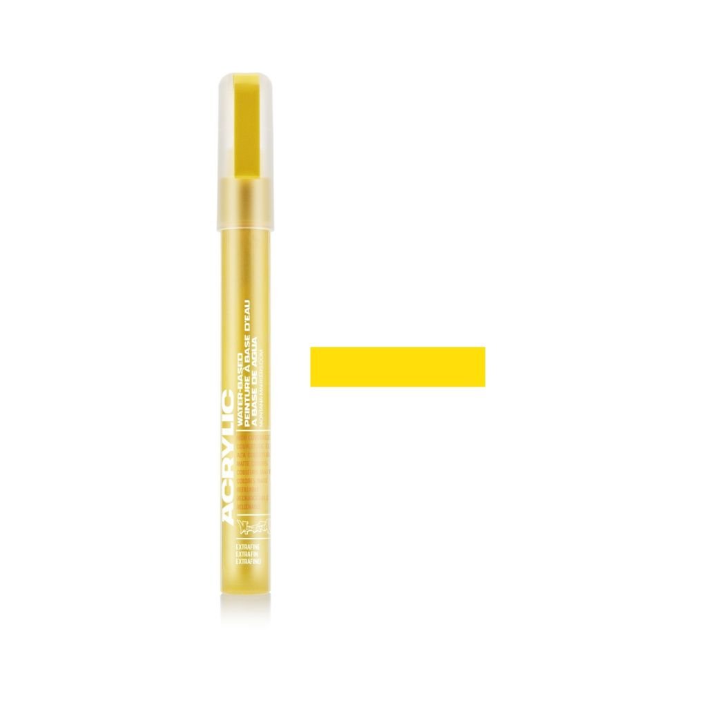 Montana Acrylic Water-Based Marker - 0.7 MM Extra-Fine Tip - Shock Yellow Light (SH 1000)