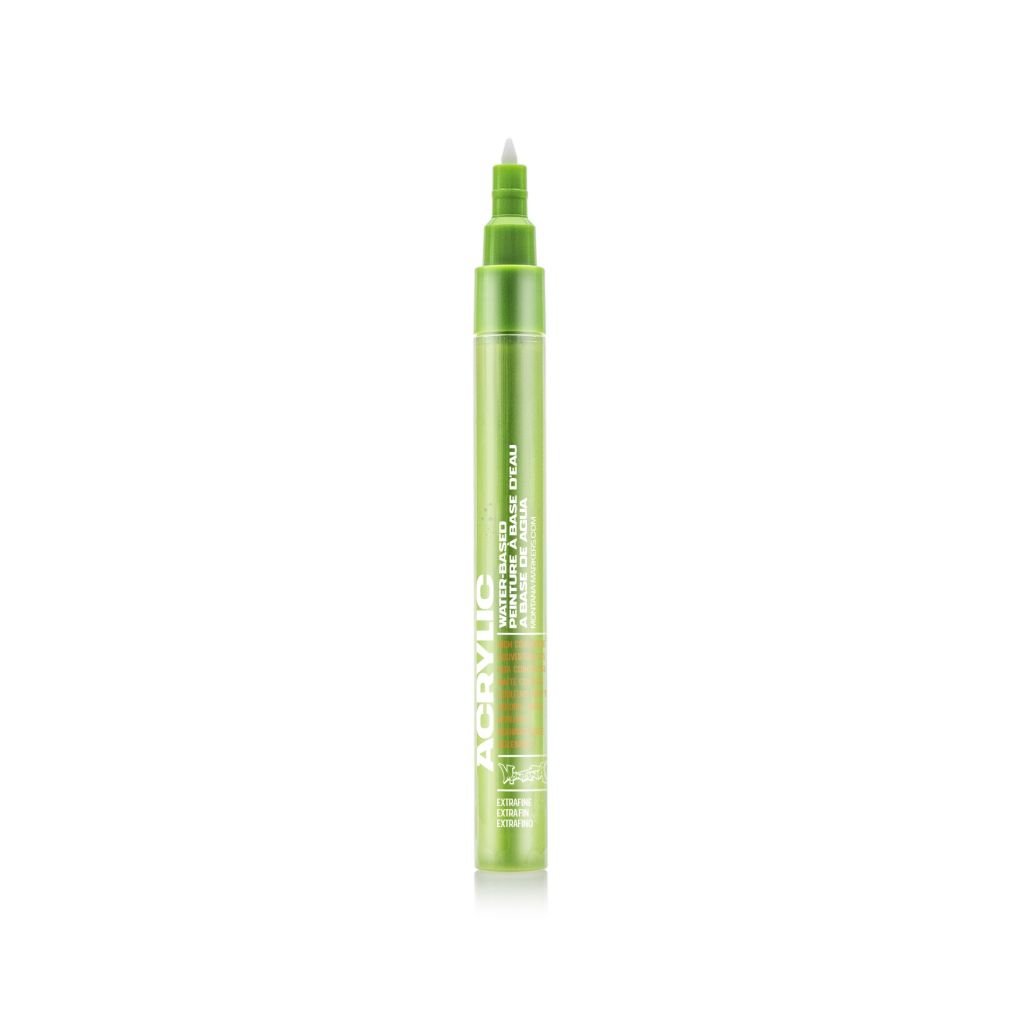 Montana Acrylic Water-Based Marker - 0.7 MM Extra-Fine Tip - Shock Green Light (SH 6000)