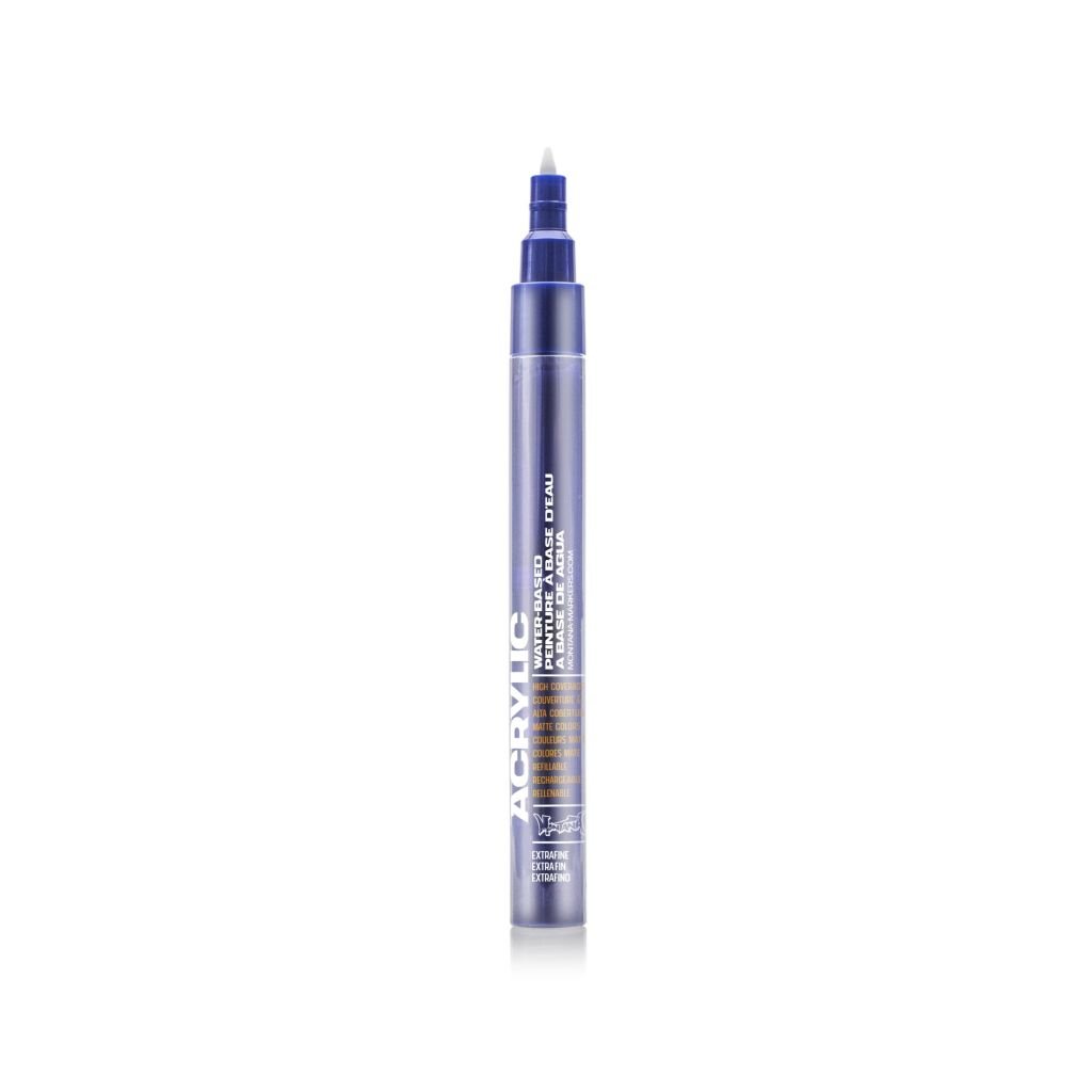 Montana Acrylic Water-Based Marker - 0.7 MM Extra-Fine Tip - Shock Blue Dark (SH 5020)