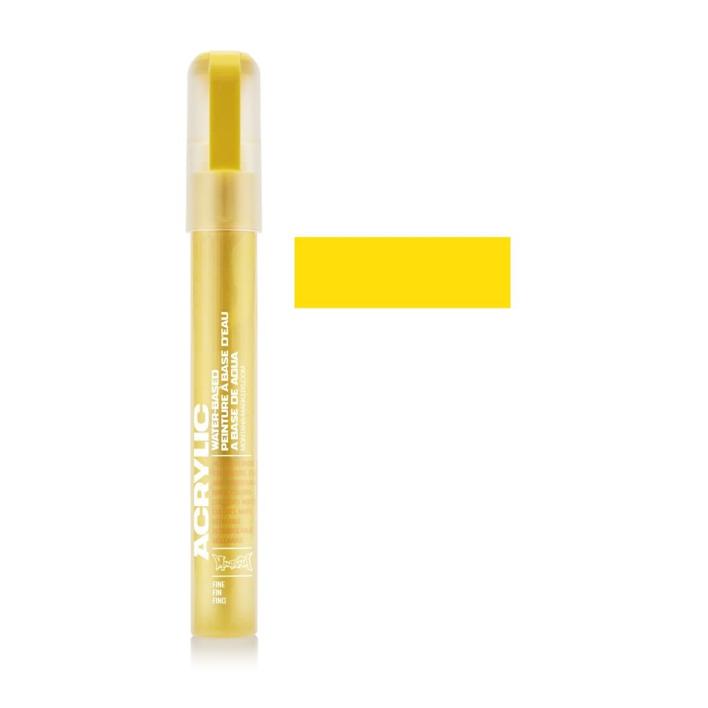 Montana Acrylic Water-Based Marker - 2 MM Fine Tip - Shock Yellow Light (SH 1000)