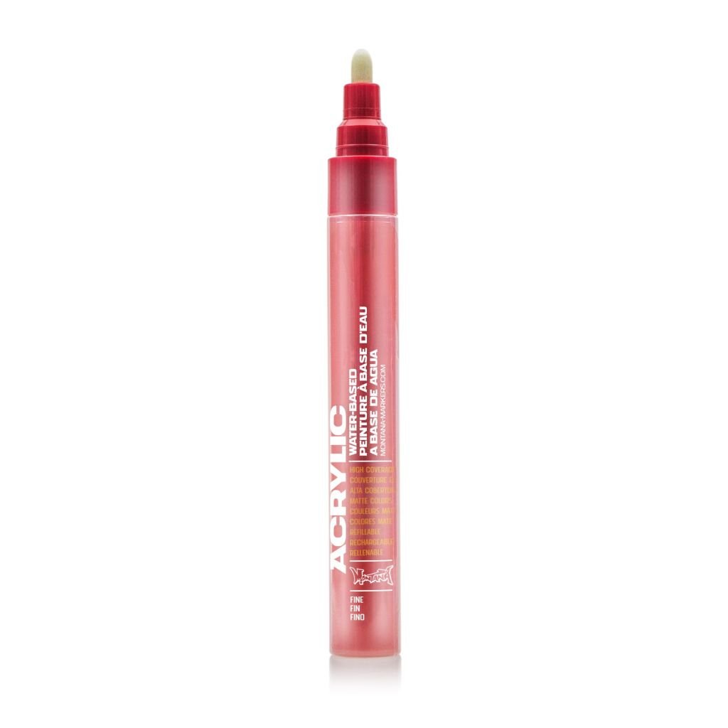 Montana Acrylic Water-Based Marker - 2 MM Fine Tip - Shock Red (SH 3000)
