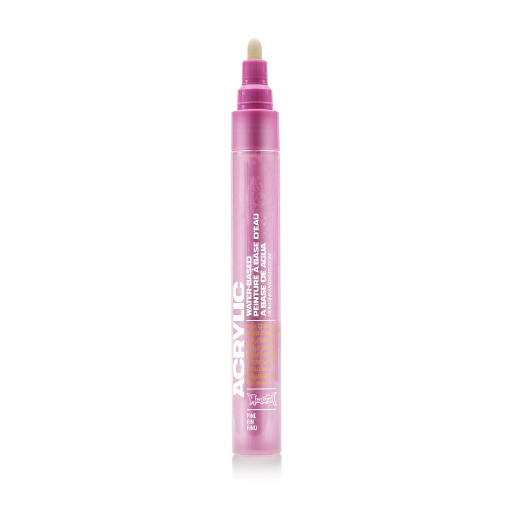 Montana Acrylic Water-Based Marker - 2 MM Fine Tip - Shock Pink Light (SH 4000)