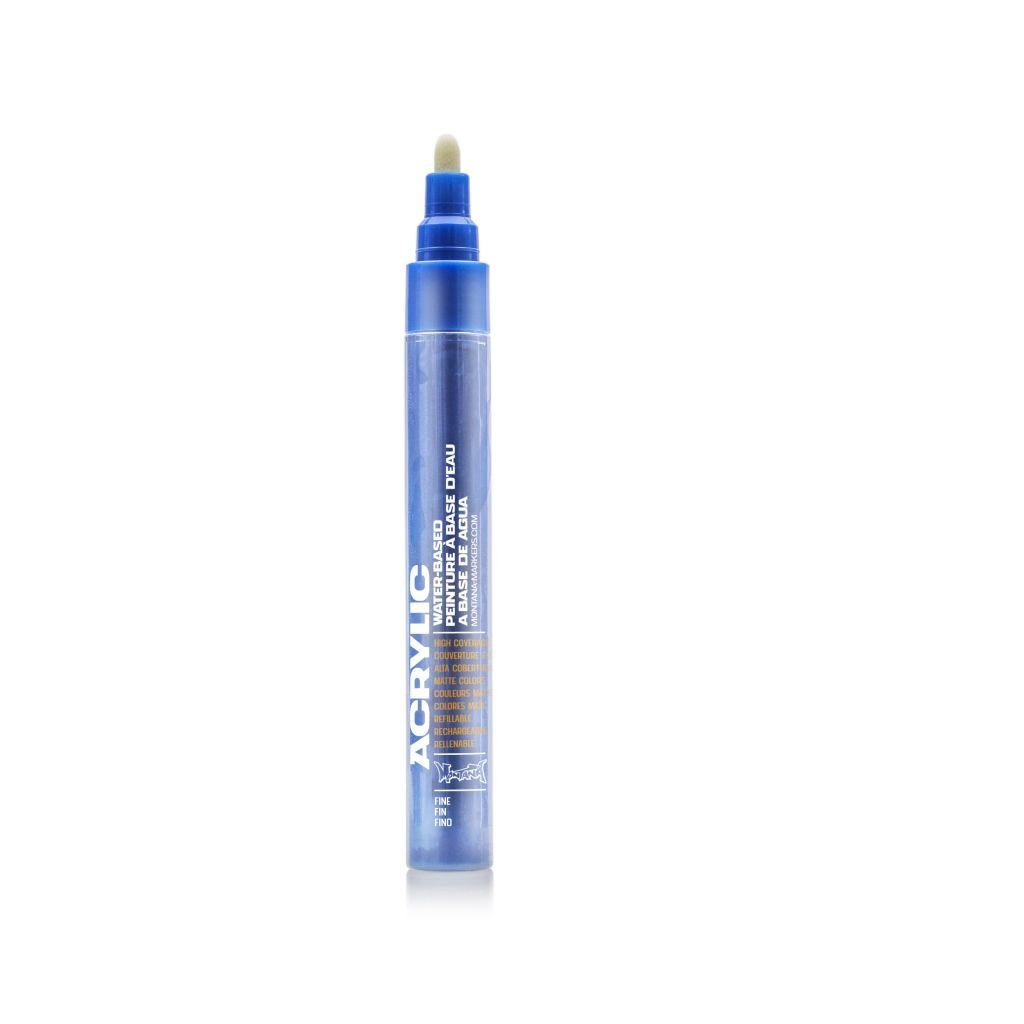 Montana Acrylic Water-Based Marker - 2 MM Fine Tip - Shock Blue (SH 5010)