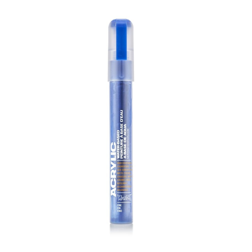 Montana Acrylic Water-Based Marker - 2 MM Fine Tip - Shock Blue (SH 5010)