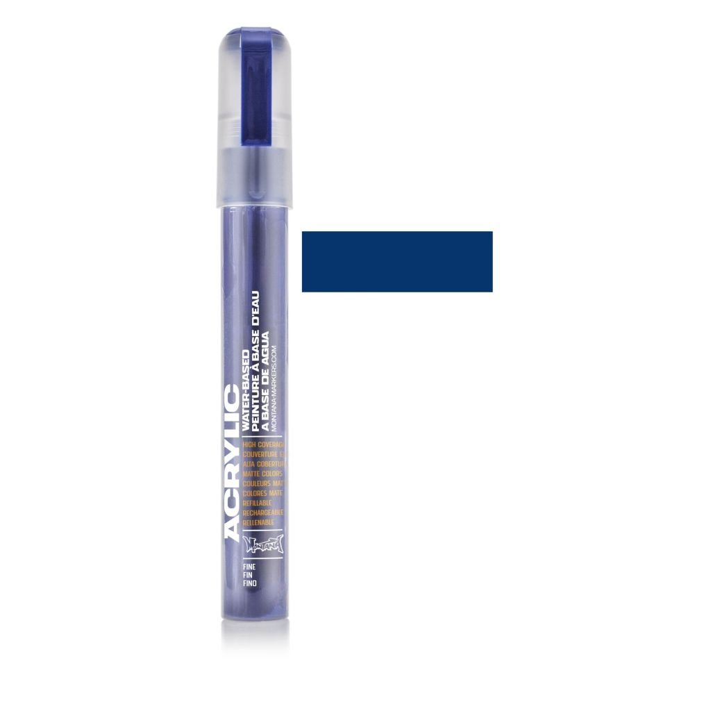 Montana Acrylic Water-Based Marker - 2 MM Fine Tip - Shock Blue Dark (SH 5020)