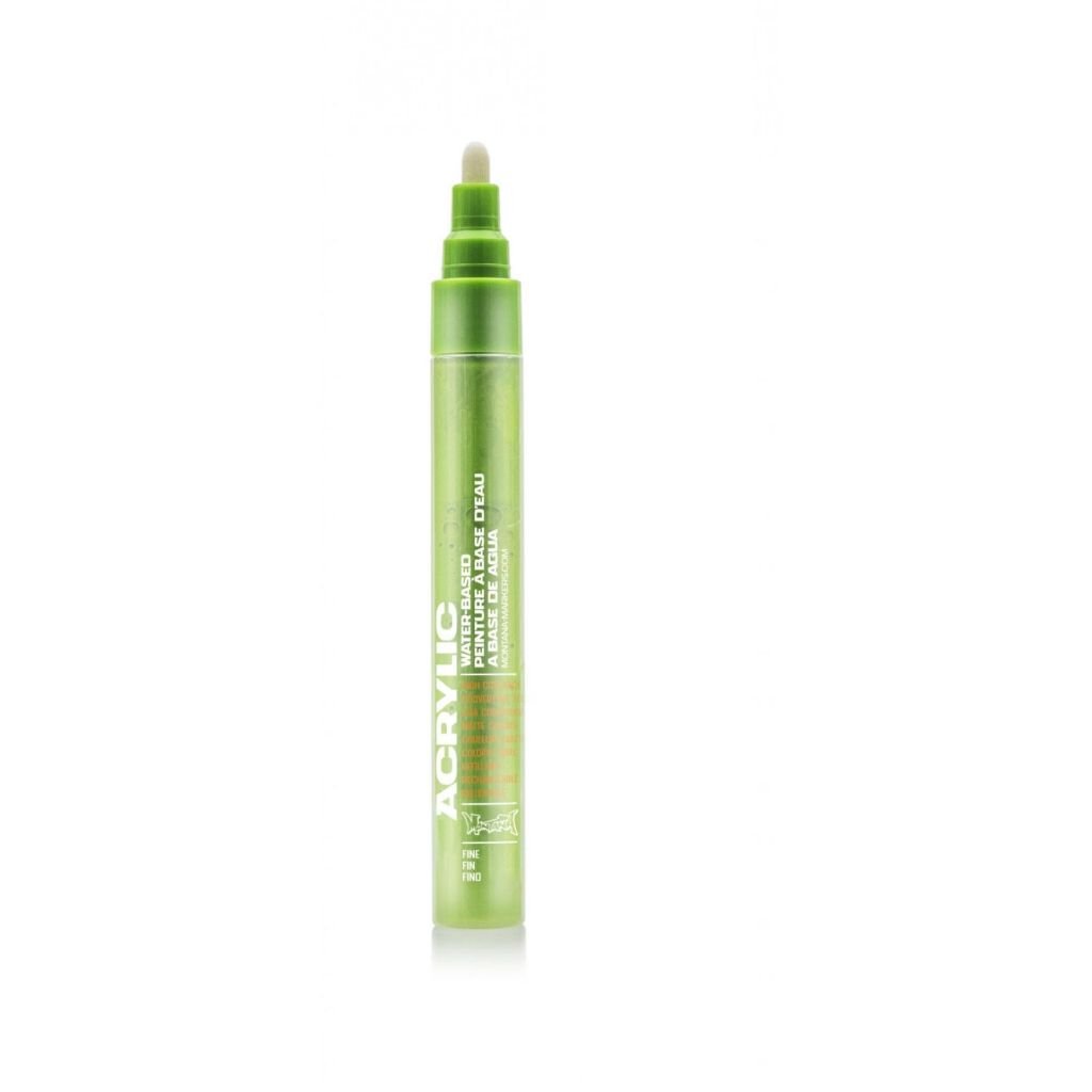 Montana Acrylic Water-Based Marker - 2 MM Fine Tip - Shock Green Light (SH 6000)