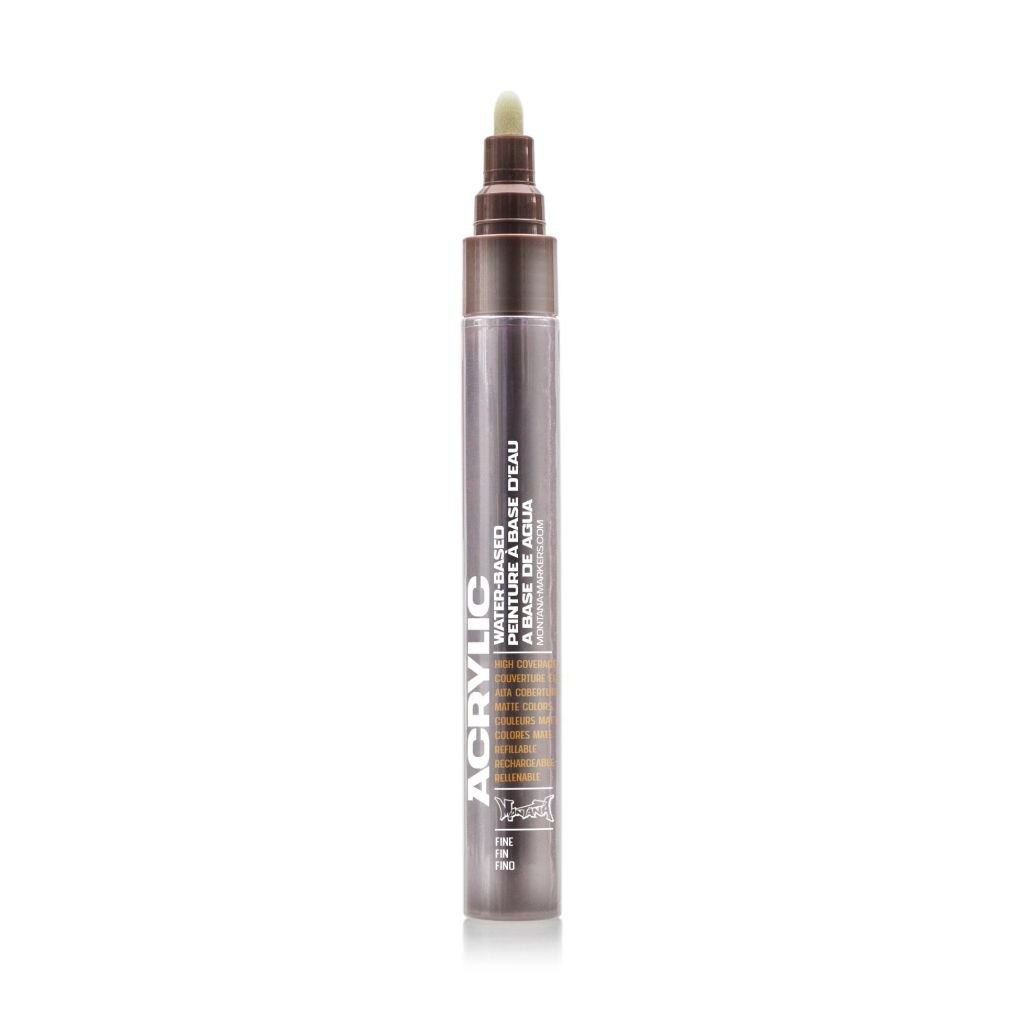 Montana Acrylic Water-Based Marker - 2 MM Fine Tip - Shock Brown (SH 8010)