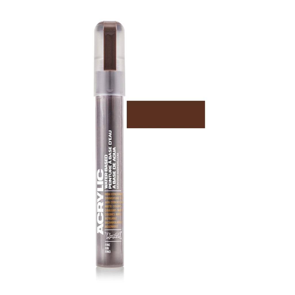 Montana Acrylic Water-Based Marker - 2 MM Fine Tip - Shock Brown (SH 8010)