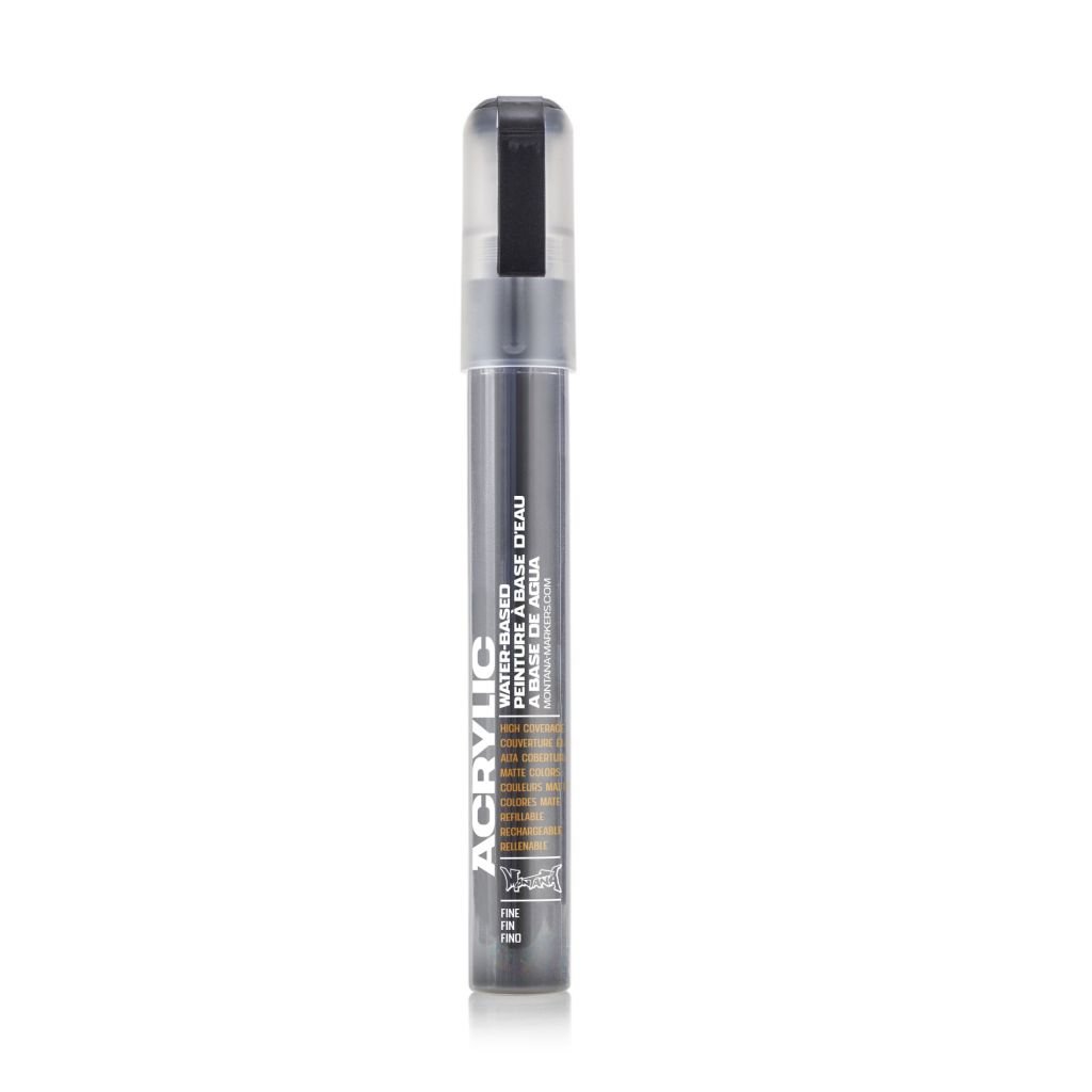 Montana Acrylic Water-Based Marker - 2 MM Fine Tip - Shock Black (SH 9000)
