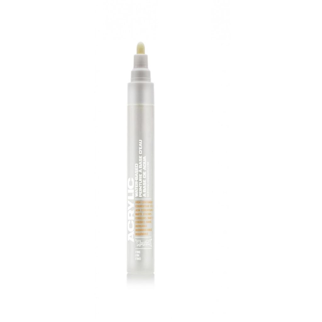 Montana Acrylic Water-Based Marker - 2 MM Fine Tip - Shock White Pure (SH 9120)