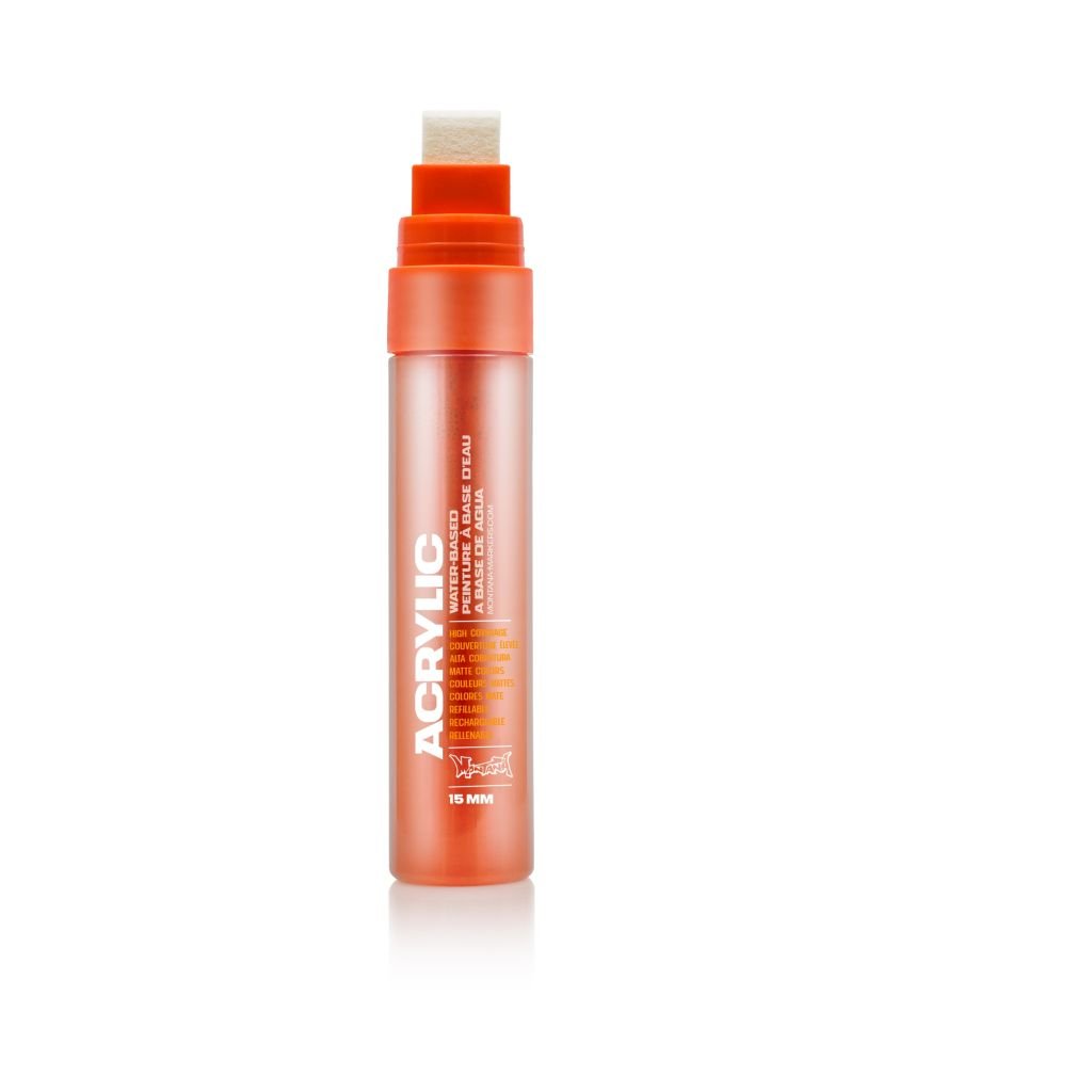 Montana Acrylic Water-Based Marker - 15 MM Medium Tip - Shock Orange Dark (SH 2020)