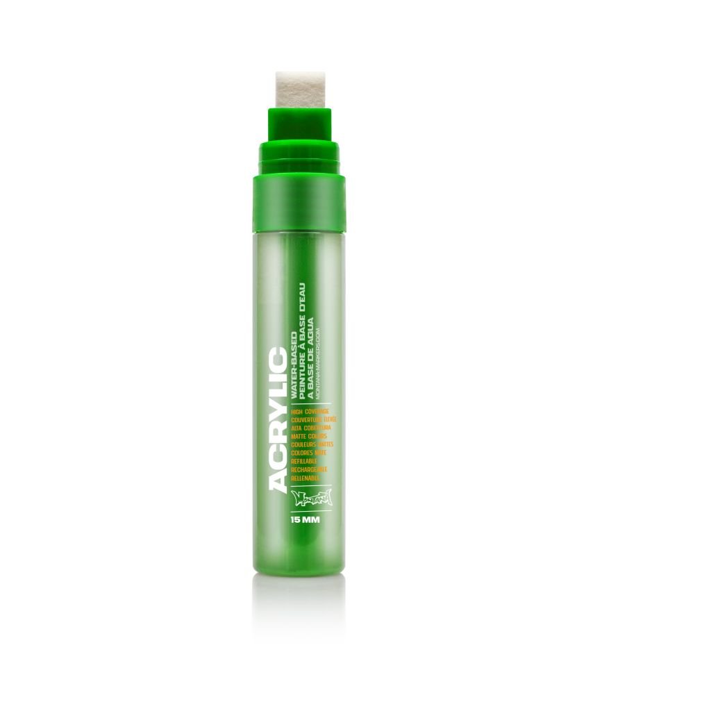 Montana Acrylic Water-Based Marker - 15 MM Medium Tip - Shock Green (SH 6010)