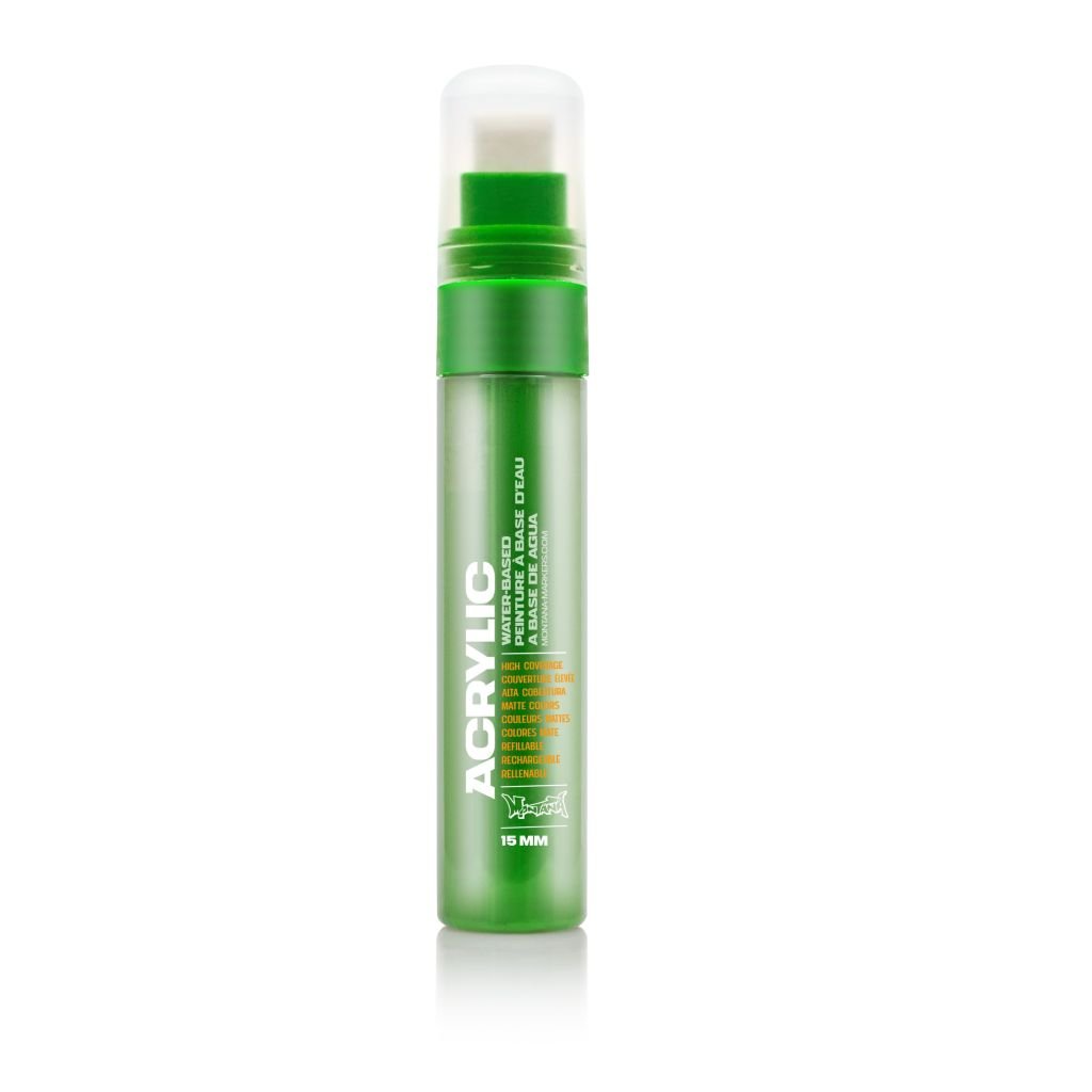 Montana Acrylic Water-Based Marker - 15 MM Medium Tip - Shock Green (SH 6010)