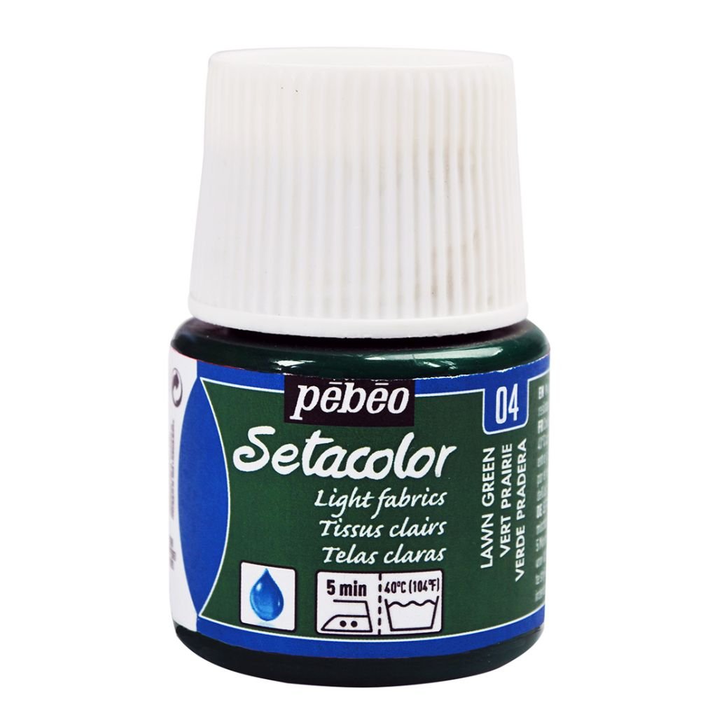 Pebeo Setacolor Light Fabrics Paint - 45 ml bottle - Lawn Green (04)