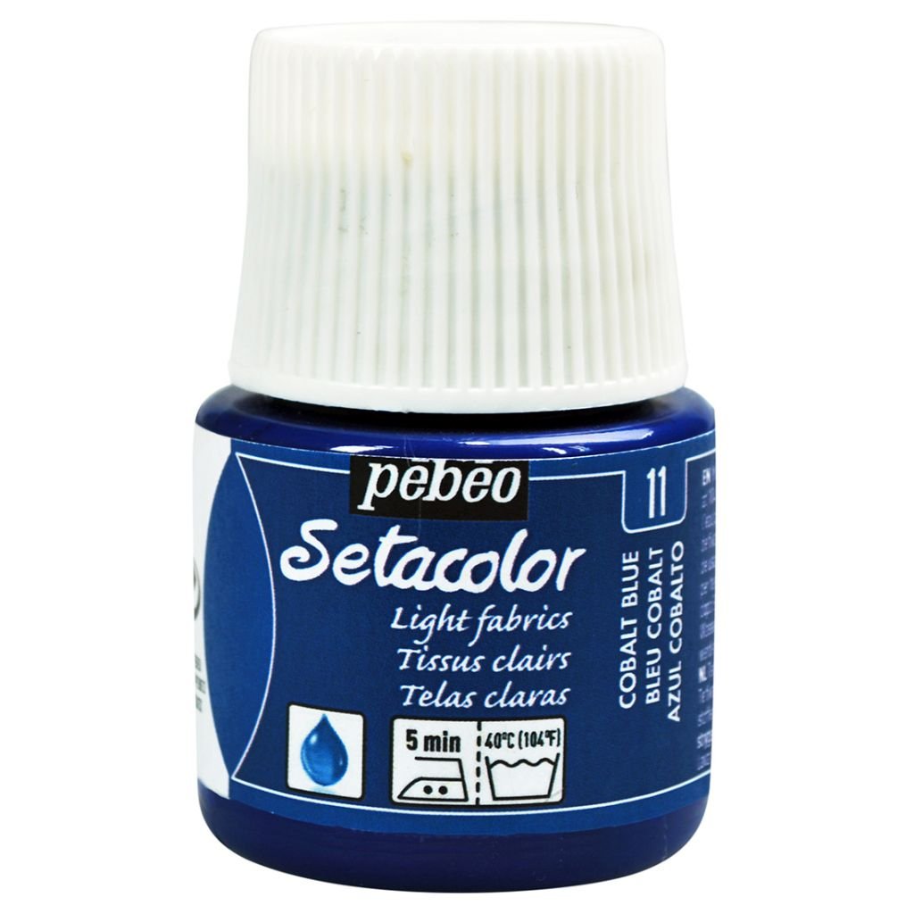 Pebeo Setacolor Light Fabrics Paint - 45 ml bottle - Cobalt Blue (11)