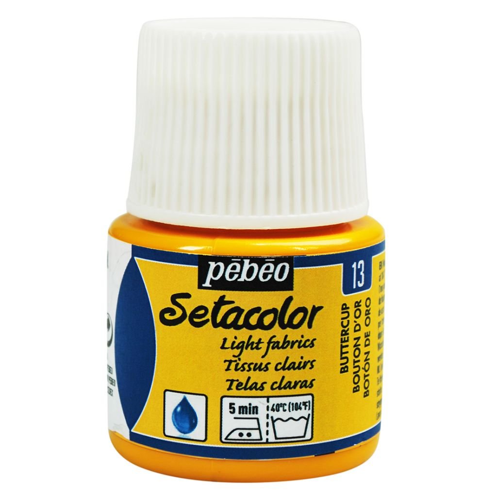 Pebeo Setacolor Light Fabrics Paint - 45 ml bottle - Buttercup (13)