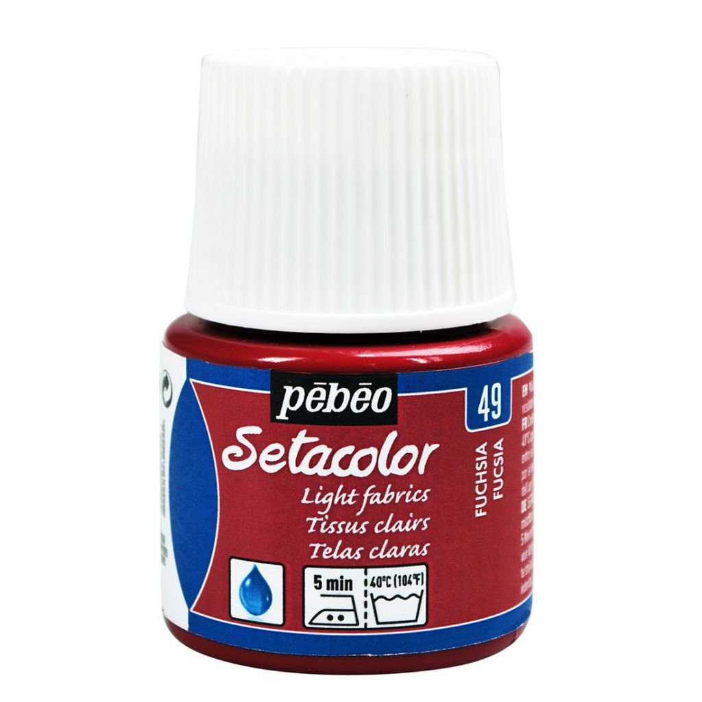 Pebeo Setacolor Light Fabrics Paint - 45 ml bottle - Fuchsia (49)