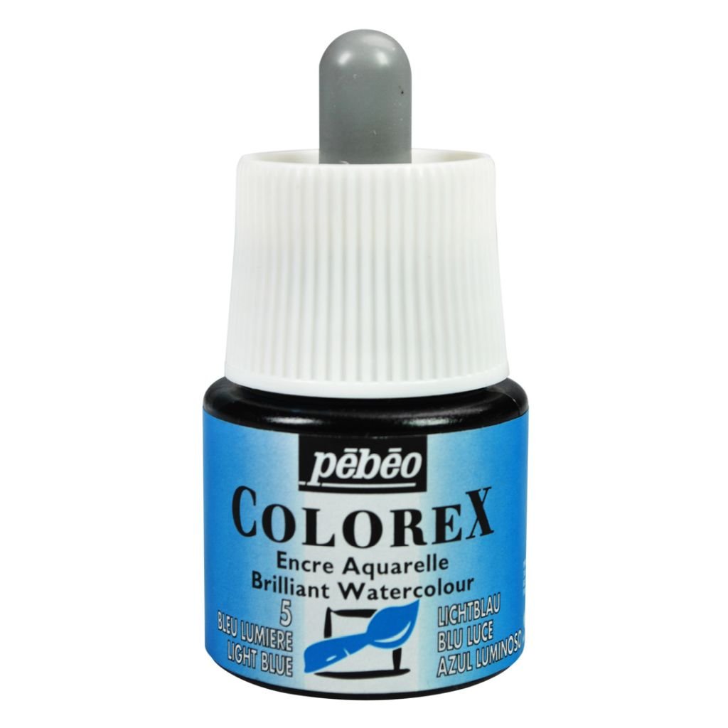 Pebeo Colorex Watercolour Inks - Bottle of 45 ML - Light Blue (005)