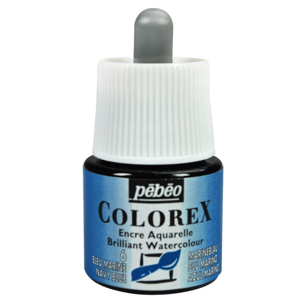 Pebeo Colorex Watercolour Inks - Bottle of 45 ML - Navy Blue (006)