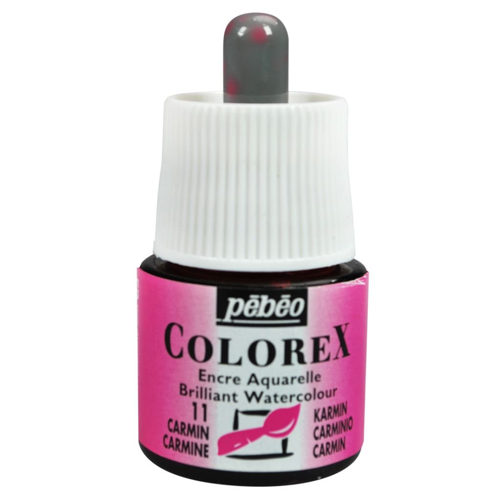 Pebeo Colorex Watercolour Inks - Bottle of 45 ML - Carmine (011)
