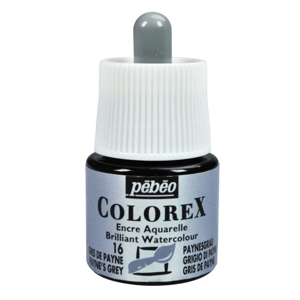 Pebeo Colorex Watercolour Inks - Bottle of 45 ML - Payne's Grey (016)