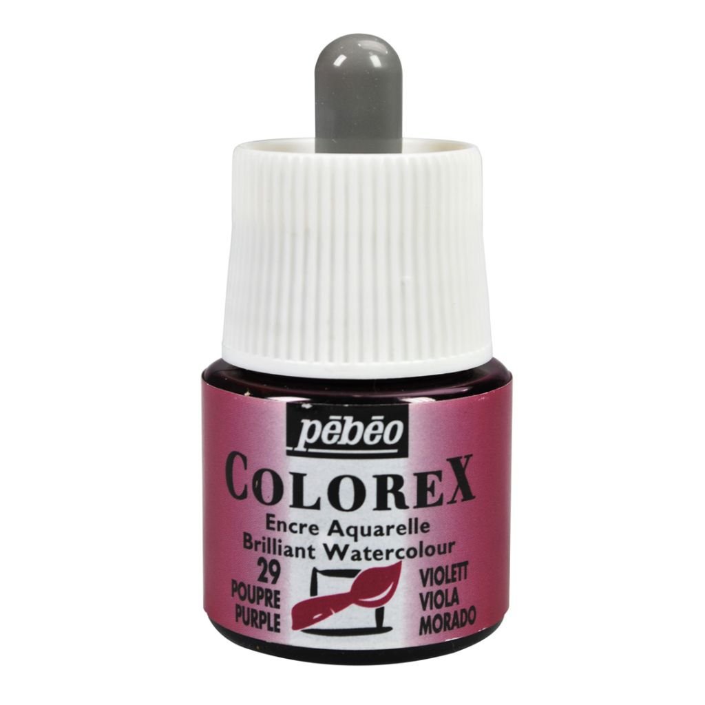 Pebeo Colorex Watercolour Inks - Bottle of 45 ML - Purple (029)