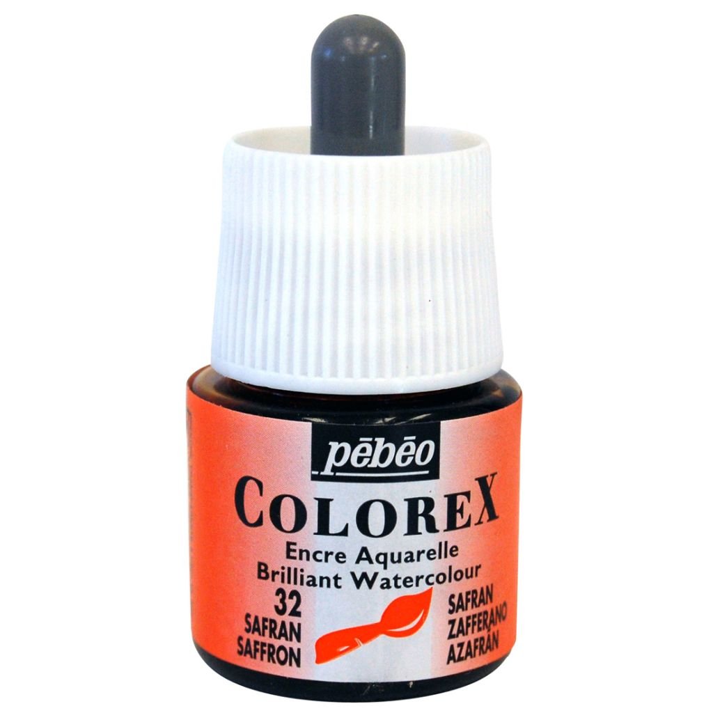 Pebeo Colorex Watercolour Inks - Bottle of 45 ML - Saffron (032)