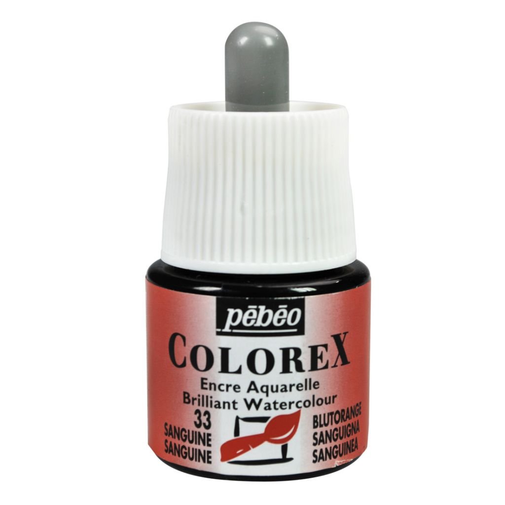 Pebeo Colorex Watercolour Inks - Bottle of 45 ML - Sanguine (033)