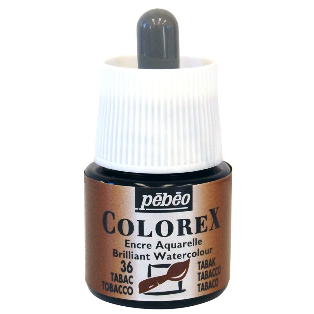 Pebeo Colorex Watercolour Inks - Bottle of 45 ML - Tobacco (036)
