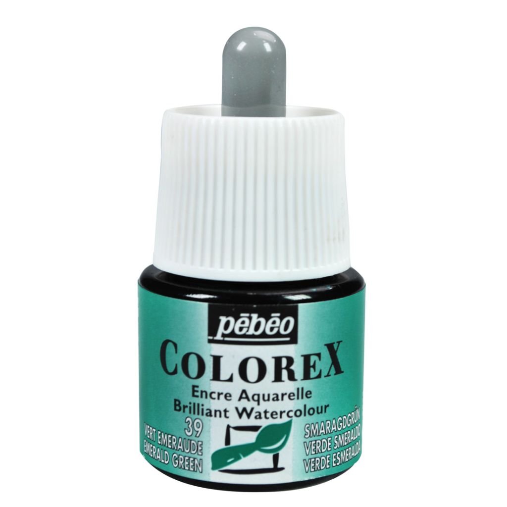 Pebeo Colorex Watercolour Inks - Bottle of 45 ML - Emerald Green (039)