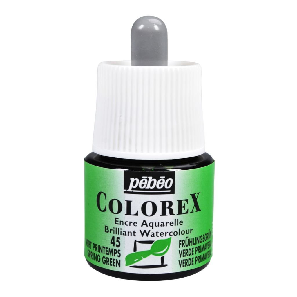 Pebeo Colorex Watercolour Inks - Bottle of 45 ML - Spring Green (045)