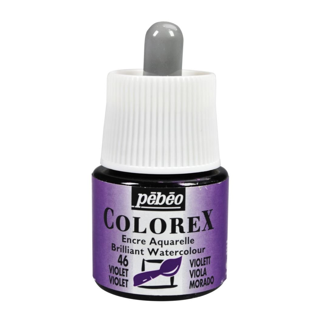 Pebeo Colorex Watercolour Inks - Bottle of 45 ML - Violet (046)