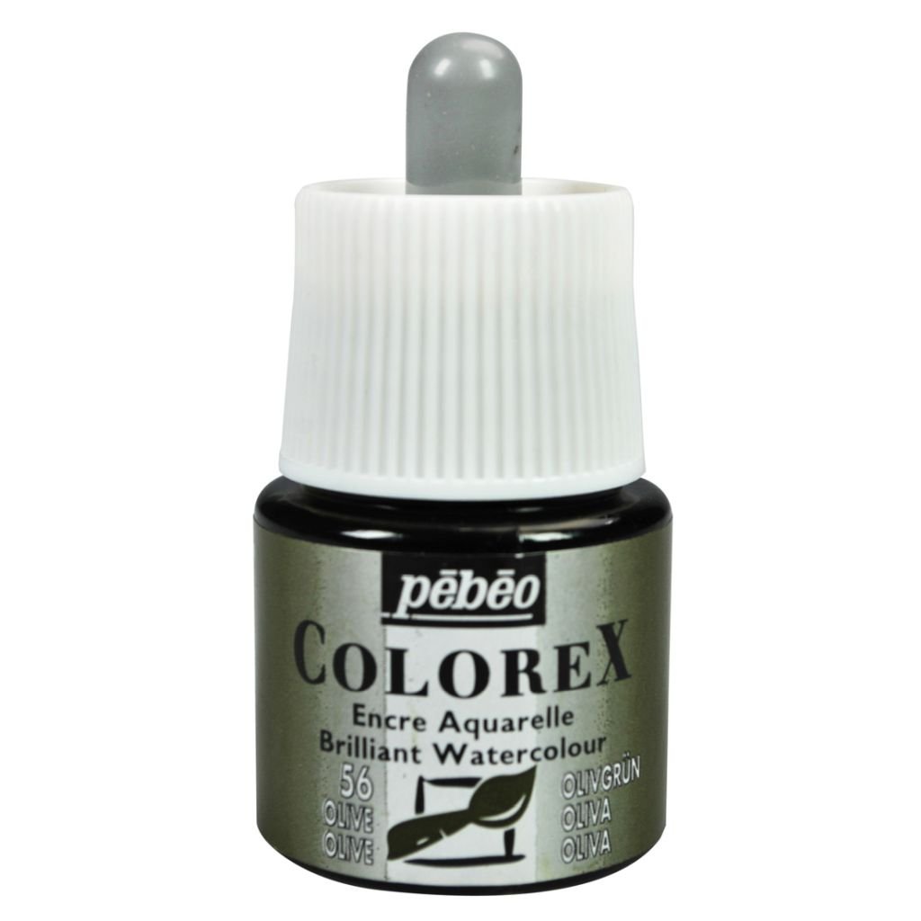 Pebeo Colorex Watercolour Inks - Bottle of 45 ML - Olive (056)
