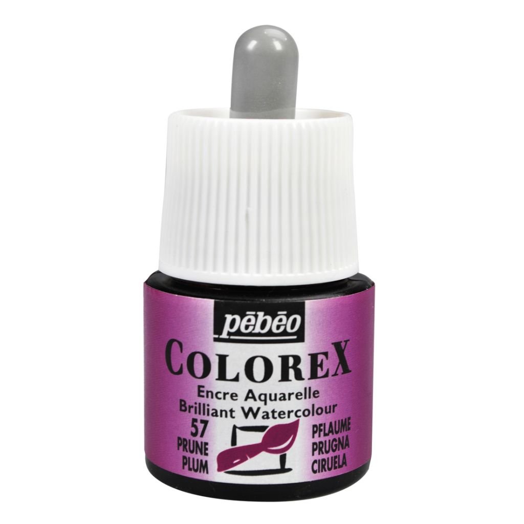 Pebeo Colorex Watercolour Inks - Bottle of 45 ML - Plum (057)