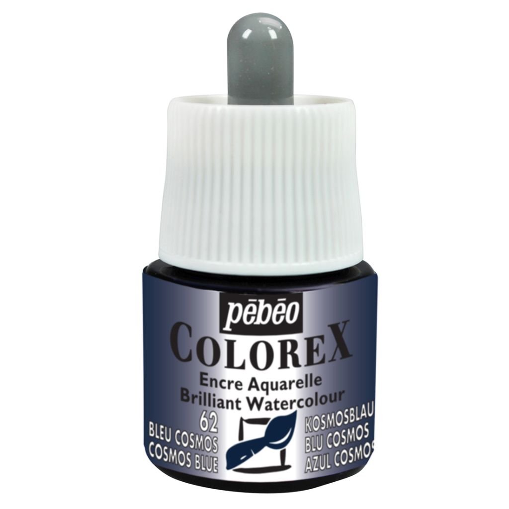 Pebeo Colorex Watercolour Inks - Bottle of 45 ML - Cosmos Blue (062)