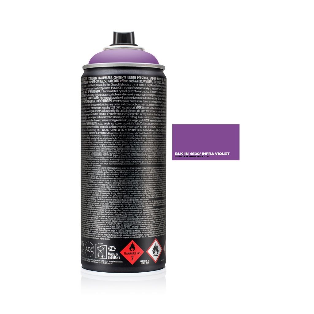 Montana Black Spray Paint - 400 ML Can - Infra Violet (BLK IN4500)
