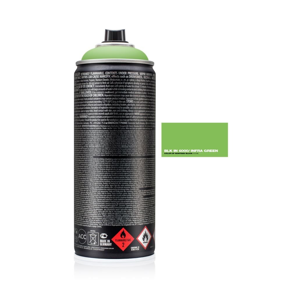 Montana Black Spray Paint - 400 ML Can - Infra Green (BLK IN6000)