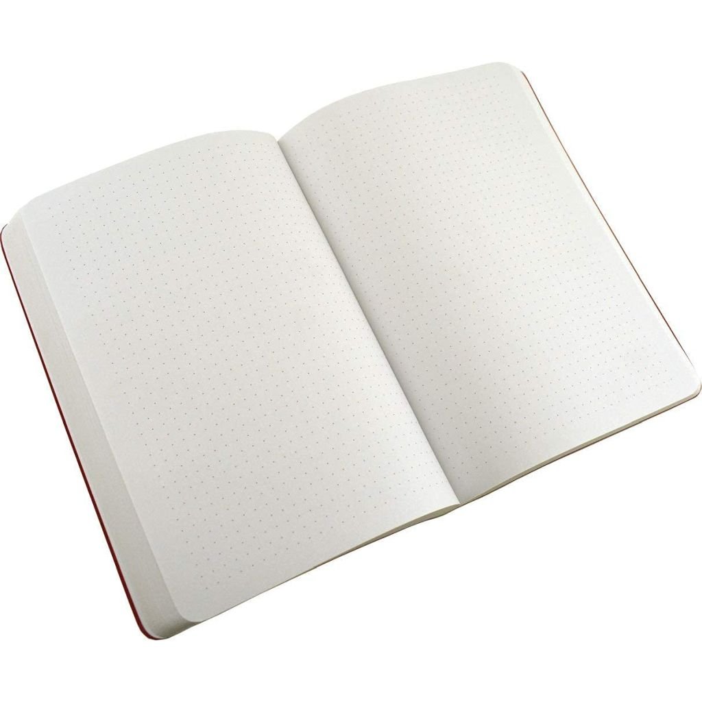 Zequenz Classic 360 - Air Collection - Hard-Bound Soft Red Cover - Dot Grid A5 (14.5 x 21 cm) - White Premium Paper - 70 GSM - Notebook of 200 Sheets