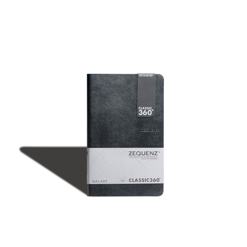 Zequenz Classic 360 - Galaxy Collection - Hard-Bound Soft Dark Grey Cover - Squared A5 (14.5 x 21 cm) - White Premium Paper - 70 GSM - Notebook of 128 Sheets