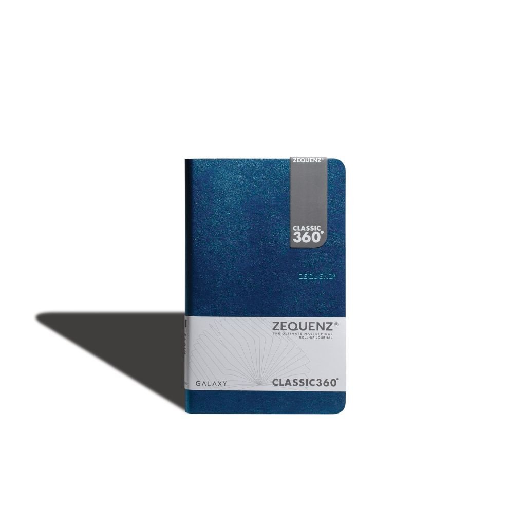 Zequenz Classic 360 - Galaxy Collection - Hard-Bound Soft Blue Cover - Squared A5 (14.5 x 21 cm) - White Premium Paper - 70 GSM - Notebook of 128 Sheets