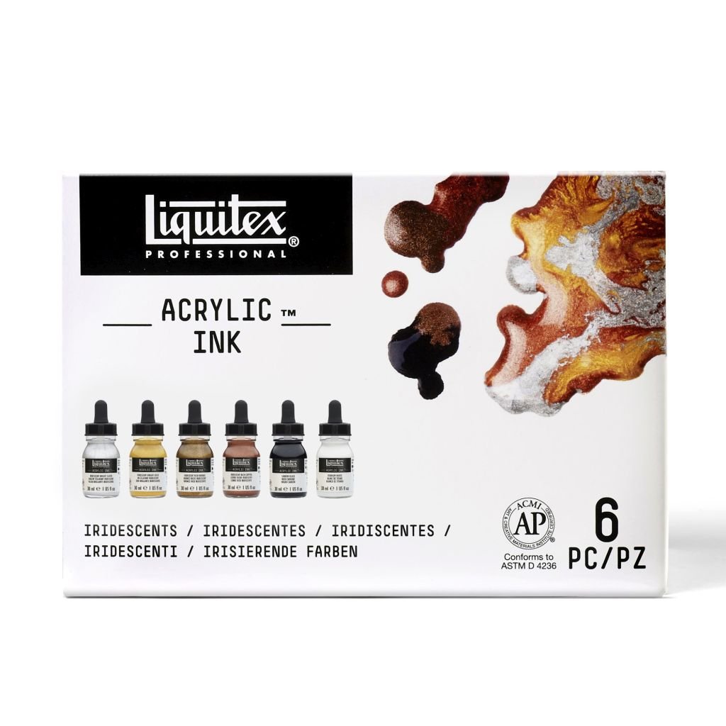 Liquitex Professional Acrylic Ink Iridescent Colours Set 6 x 30 ML