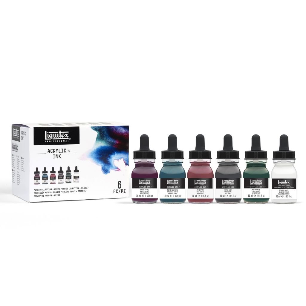 Liquitex Professional Acrylic Ink Muted Collection Set 6 x 30 ML