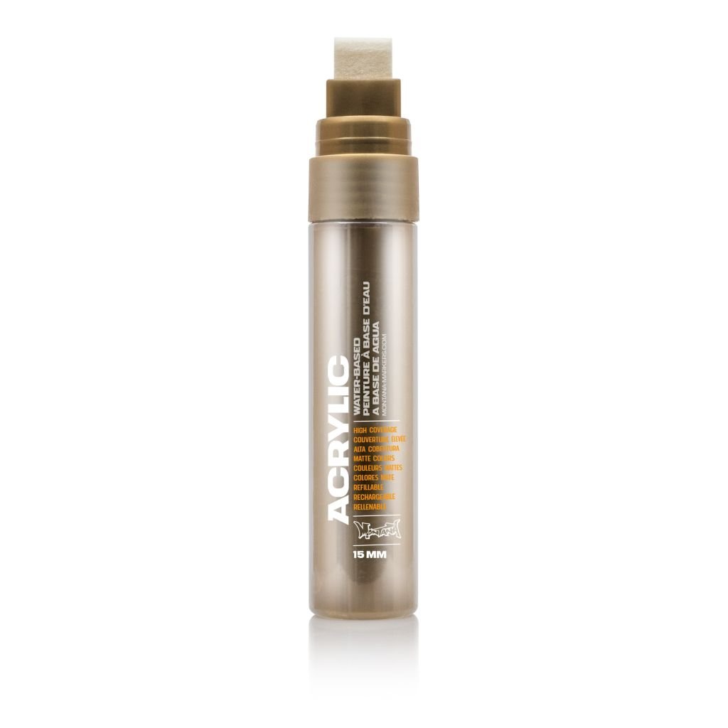 Montana Acrylic Water-Based Marker - 15 MM Medium Tip - Metallic Gold M.