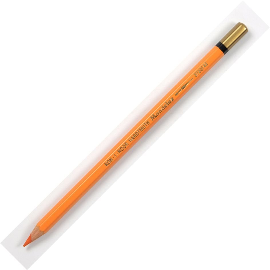 Koh-I-Noor Mondeluz Aquarell Artist's Water Soluble Coloured Pencil - Chromium Orange (42)
