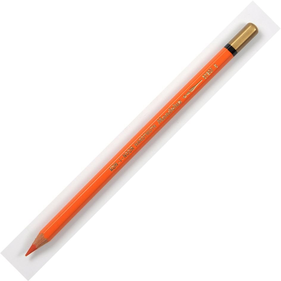 Koh-I-Noor Mondeluz Aquarell Artist's Water Soluble Coloured Pencil - Reddish Orange (5)