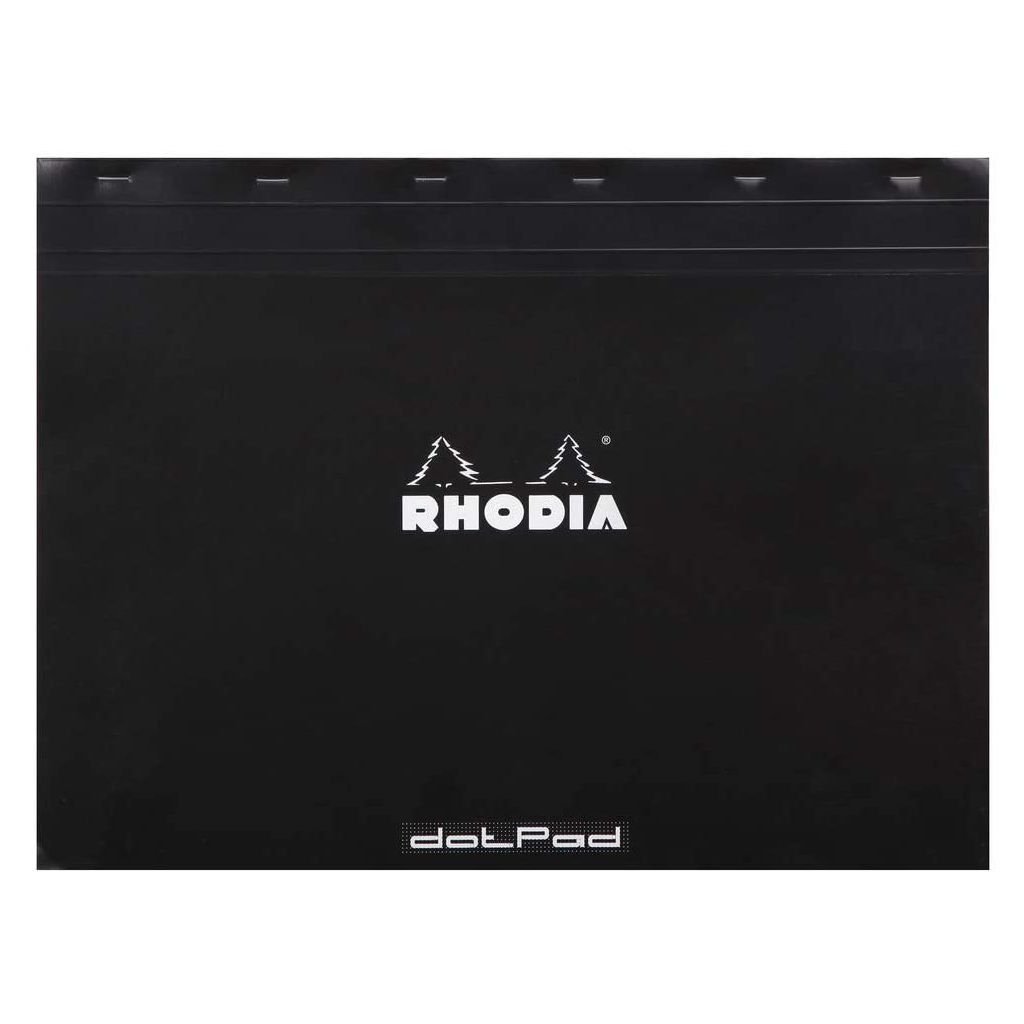 Rhodia - Basics Black No. 38 - Stapled - Dot Grid Pad - A3+ (420 mm x 318 mm or 16.53