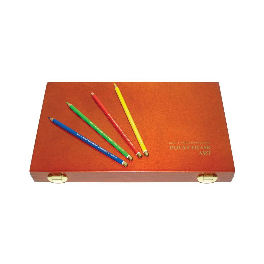 Koh-I-Noor Polycolor Artist's Coloured Pencils - Assorted - Set of 36 In Wooden Box